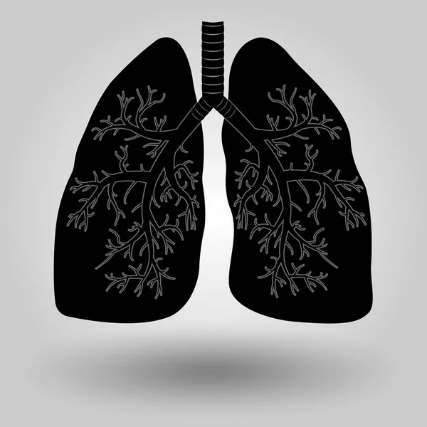 Icône pulmonaire humaine — Image vectorielle