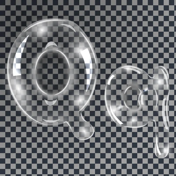 Bubbels letters Q — Stockvector