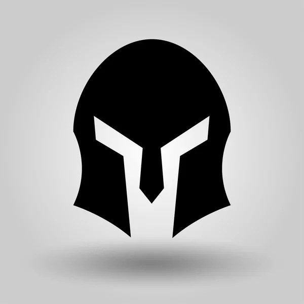 Spartans Helmets full face silhouette — Stock Vector