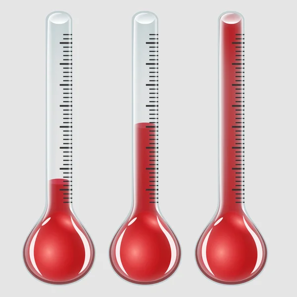 Ensemble de thermomètres — Image vectorielle
