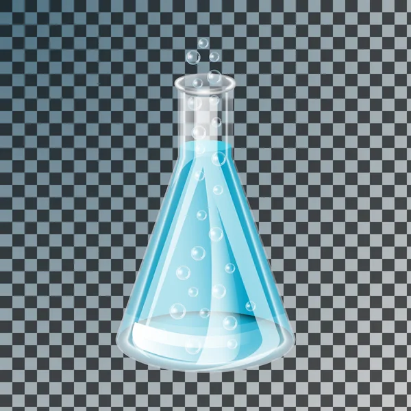 Realistic chemical flask — Stock Vector