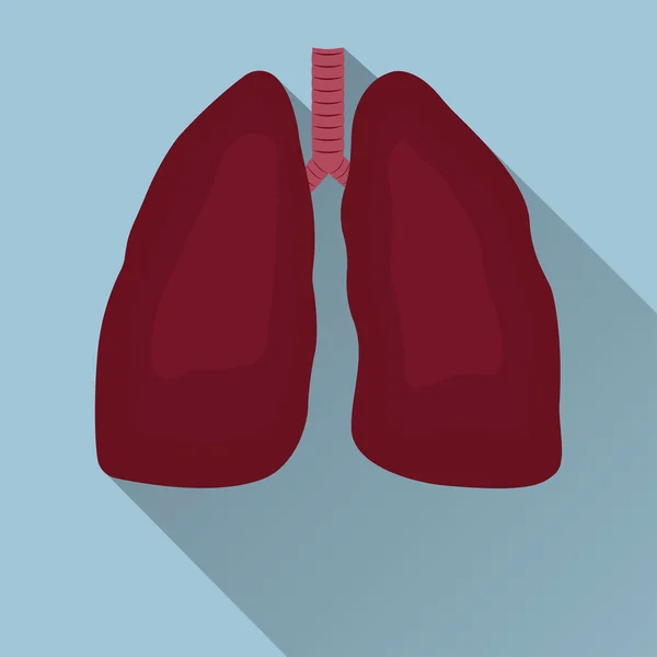人間の肺のアイコン — ストックベクタ