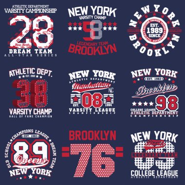 Teeshirt baskı set tasarımlar