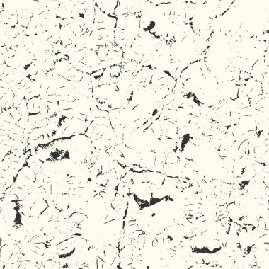 Grunge dokusu, hasarlı, eski, beton ve diğerleri, damlalı boya dokusu damlaları, kirli kumlu damga, kuru toprak, grunge, çizikler ve beyaz arka planda hasar izleri, vektör