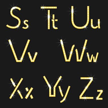 Retro ışık yazı tipi