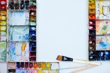 Suluboya paleti kutusu arka plan