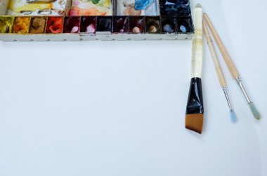 Suluboya paleti kutusu arka plan