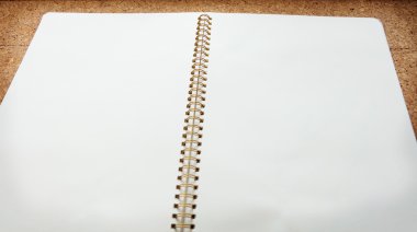 boş defter ve Corkboard arka plan