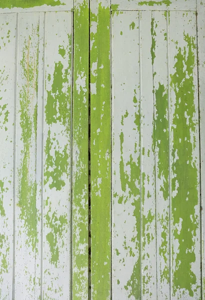 A tinta verde da floresta está descascando papel de parede — Fotografia de Stock