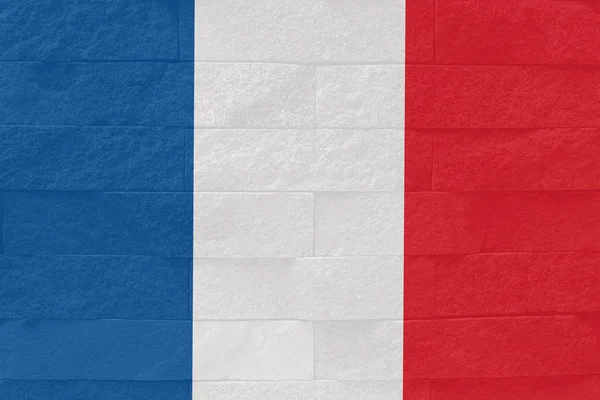 Francês mais forte, rezar por Francês, rezar por Nice Bandeira francesa no rock significando mais forte — Fotografia de Stock