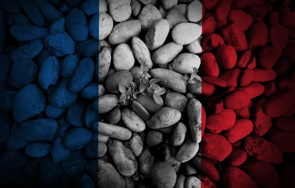 Erősebb francia, imádkozzatok a francia, imádkozzatok a szép francia zászló, erősebb rock jelentése — Stock Fotó