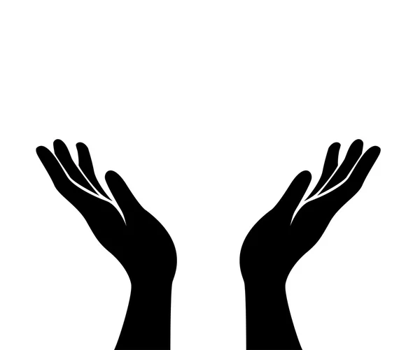 Διάνυσμα χέρια, χέρια σημάδι προσεύχονται για — Διανυσματικό Αρχείο