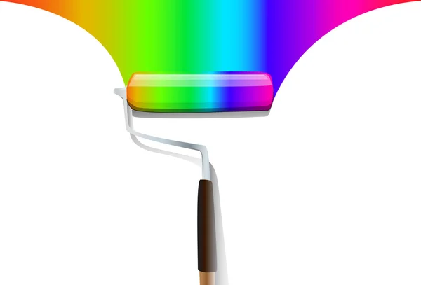 Rainbow pensel färgglada vector bakgrund — Stock vektor