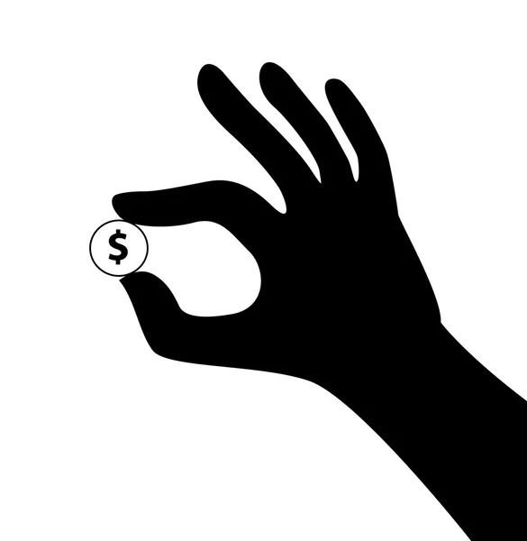 Hand holding money vector — Stock Vector