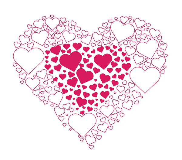 Hearts in Heart vector — Stock Vector