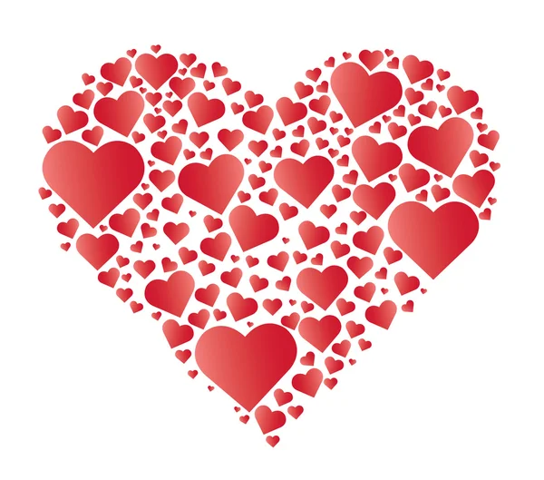 Hearts in Heart vector — Stock Vector