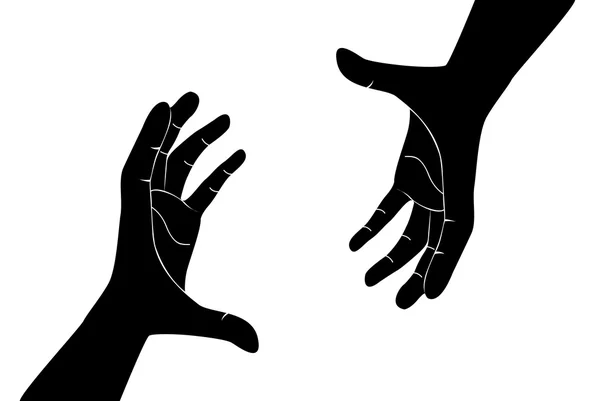 Hände halten Kunstvektor — Stockvektor