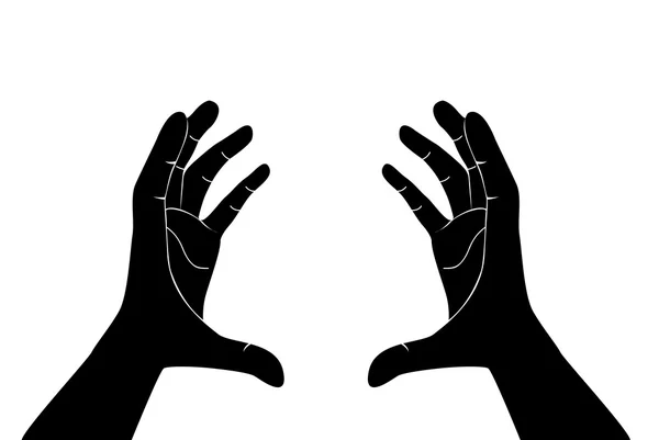 Dua hands silhouette Vector Art Stock Images | Depositphotos