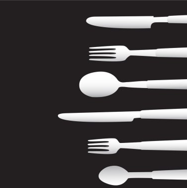 akşam yemeği araçları ve uzay sanat vektör