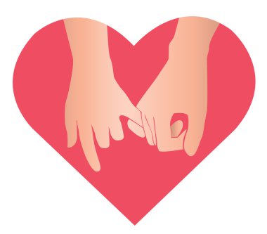pinky promise , hand holding vector clipart