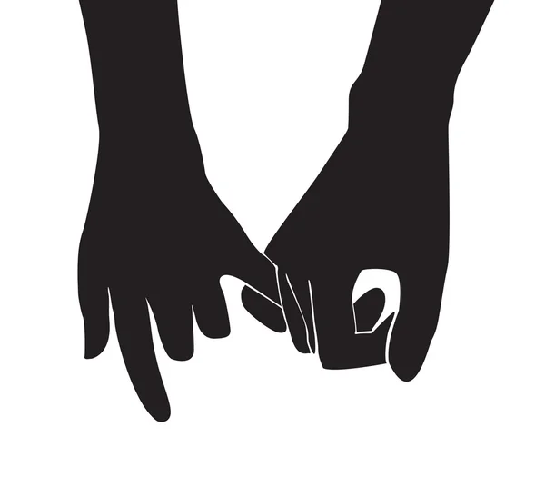 Serçe parmağı sözü, vektör tutan el