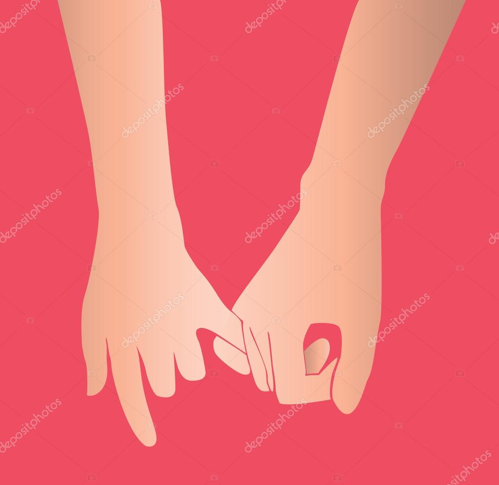 Pinky promise , hand holding vector Stock Vector Image by ©h.santima