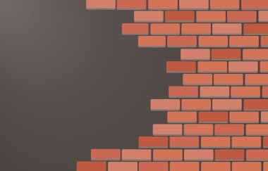 Duvar tuğla ve uzay arka plan