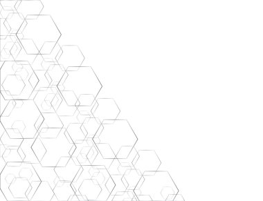 Altıgen satır Özet ve uzay sanat arkaplanı