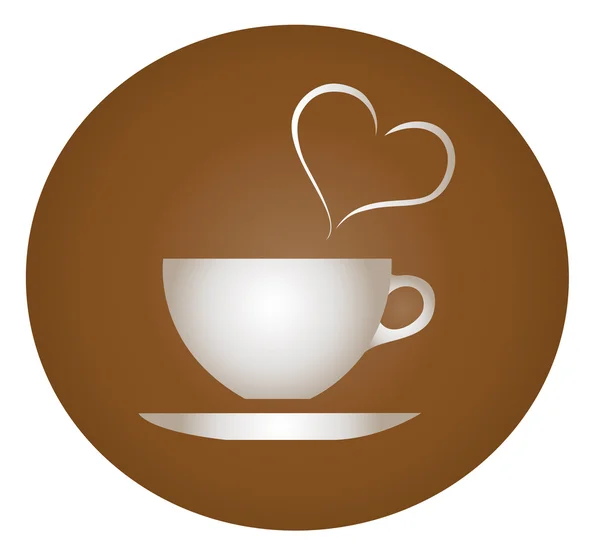 O amor da bebida quente, vetor de xícara de café — Vetor de Stock