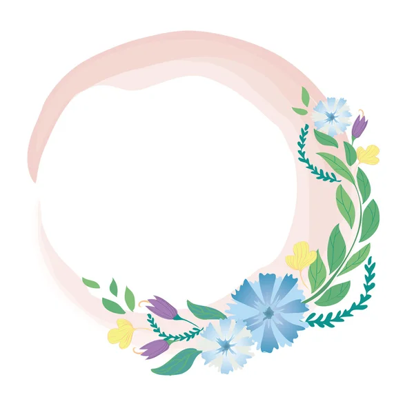 Pastell Blume Krone und Raum Hintergrund — Stockvektor