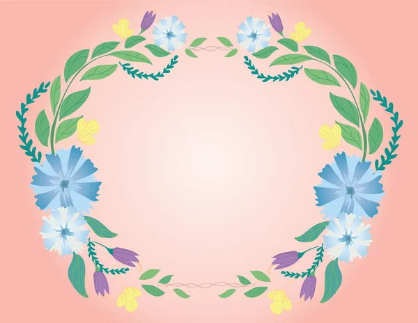 Pastell blomma kronan och utrymme bakgrund — Stock vektor