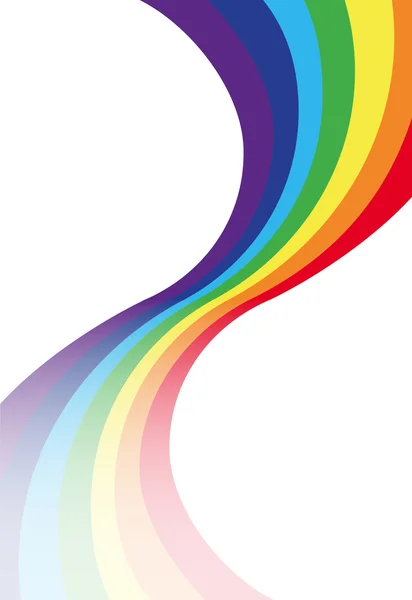 背景に抽象的な虹波 — ストックベクタ