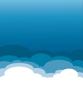 bulut ve gökyüzü sanat vektör alanı