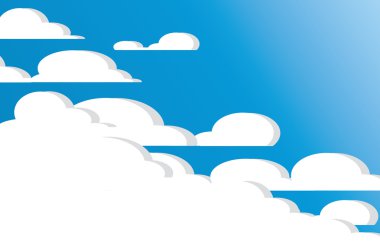 bulut ve gökyüzü sanat vektör alanı