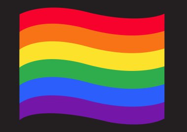 Gökkuşağı bayrağı Lgbt simge vektör Eps10