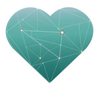 Moda güzel illüstrasyon kalp sembol vektör Eps10 ışık satırında