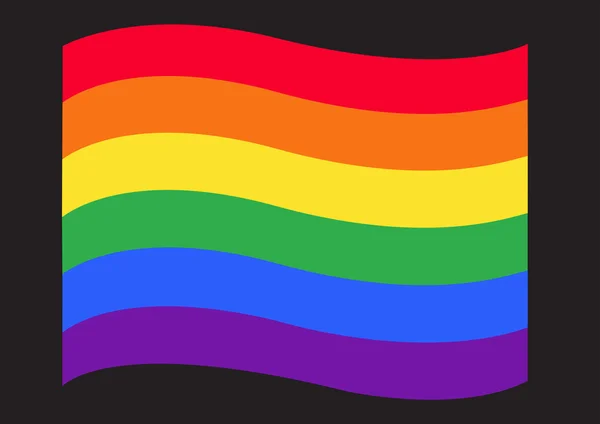 Веселковий прапор ЛГБТ символ вектор EPS10 — стоковий вектор