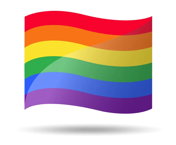 Веселковий прапор ЛГБТ символ вектор EPS10 — стоковий вектор