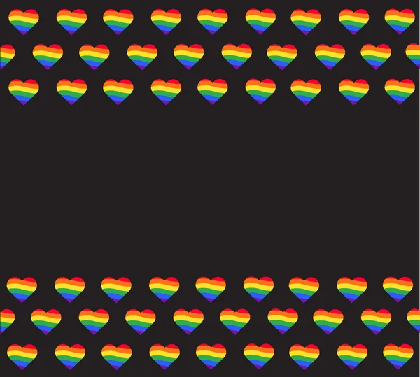 Regenboogvlag. LGBT gay pride teken. regenboog hart vector en achtergrond — Stockvector