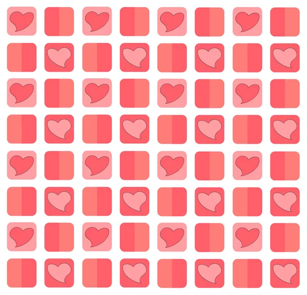 Lovely pastel heart pattern background vector EPS10 — Stock Vector