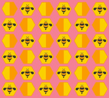 Arı kovanı pastel karikatür arka plan vektör Eps10