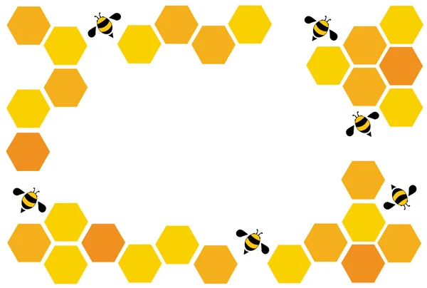 内六角蜜蜂蜂巢设计艺术与空间背景矢量 Eps10 — 图库矢量图片