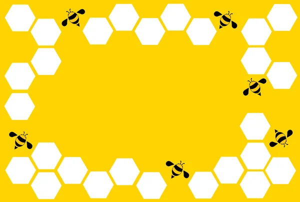 Hexagon Bienenstock Design Kunst und Raum Hintergrund Vektor eps10 — Stockvektor