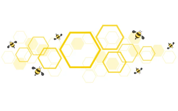 Hexagon Bienenstock Design Kunst und Raum Hintergrund Vektor eps10 — Stockvektor