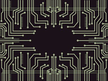 mikroçip çizgi teknoloji sembol arka plan vektör