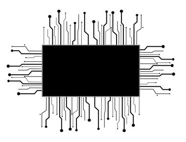 teknoloji hattı sembol arka plan vektör