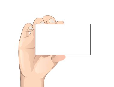 el tutma boş oyun kağıdı vektör