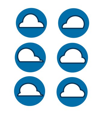 Bulut simge vektör, bulut illüstrasyon. Düz tasarım stili