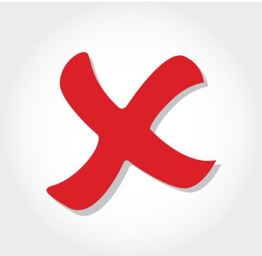 yanlış simge vektör