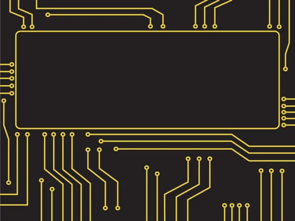 マイクロ チップ ライン技術シンボルの抽象的な背景のベクトル — ストックベクタ